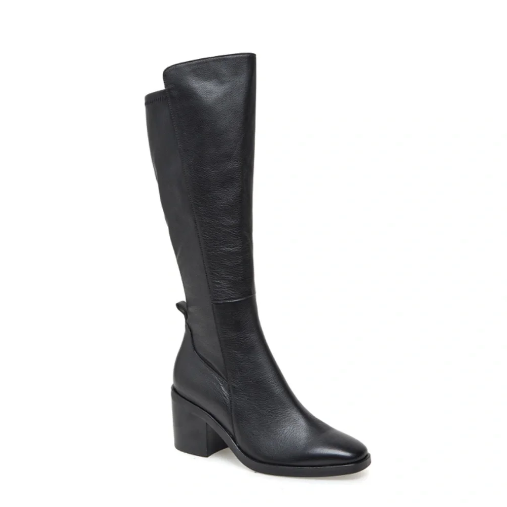 NWT Anthropologie SILENT D NEEM Black Leather Boot - Picture 2 of 14